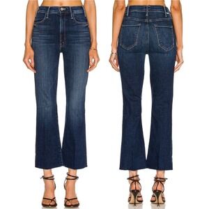 Mother The Hustler Ankle Fray Jeans Cropped Flare Womens Lust for Life Size 29